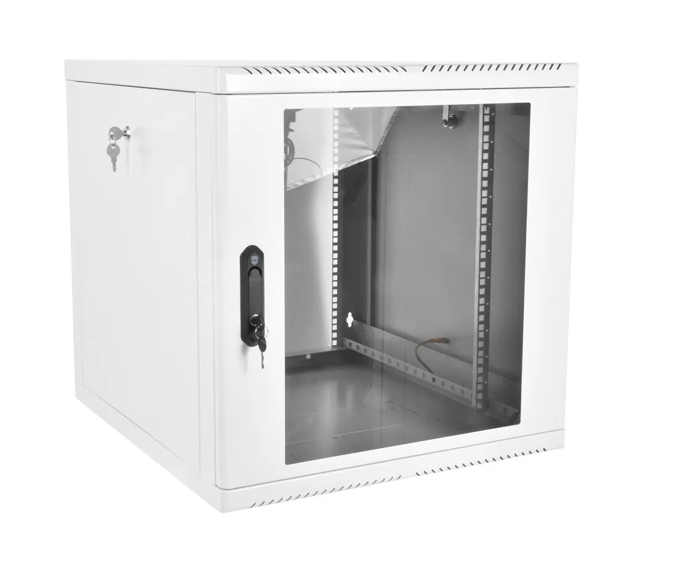 картинка Шкаф телекоммуникационный настенный разборный 15U (600 × 650), съемные стенки, дверь стекло  