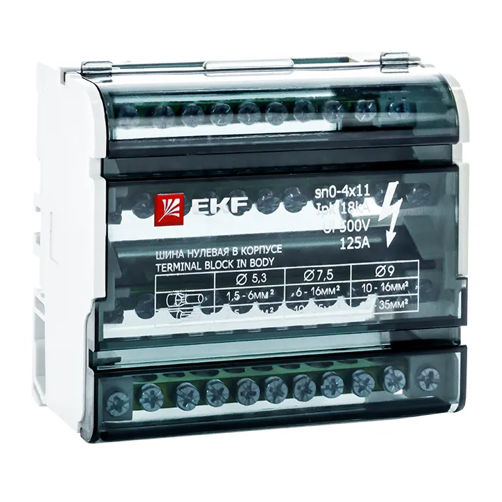 картинка Шина нулевая в корпусе (4х11) EKF PROxima  