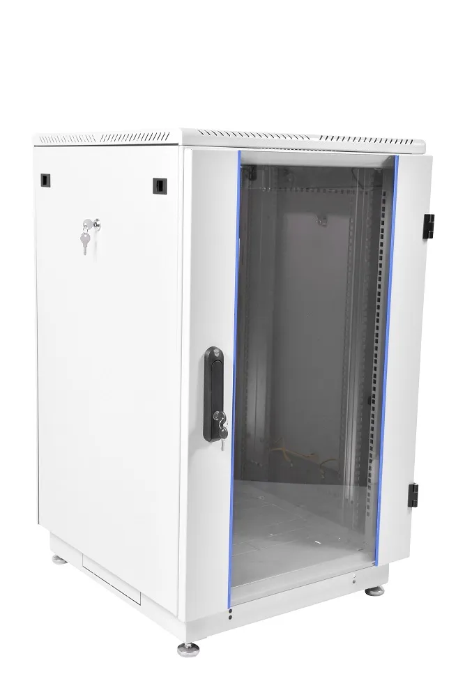 картинка Шкаф телекоммуникационный напольный 22U (600 × 800) дверь стекло  