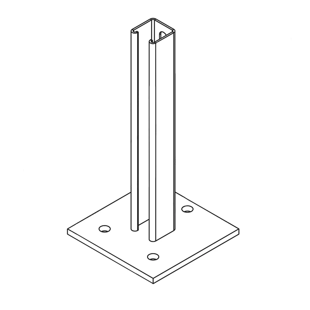 картинка INP Стойка напольная (стандарт) MSTs 4141 длина 2000 мм крашенная  
