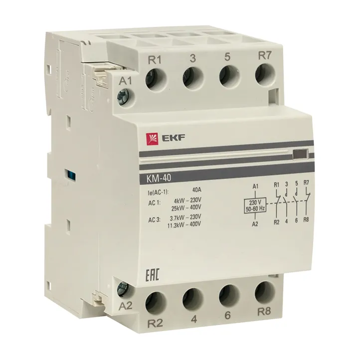 контактор модульный км 25 ekf. контактор модульный км 25а nо+nc (1 мод. контактор модульный км 25 ekf. контактор модульный км 16а 2nо (1 мод. ) ekf km-1-25-20.