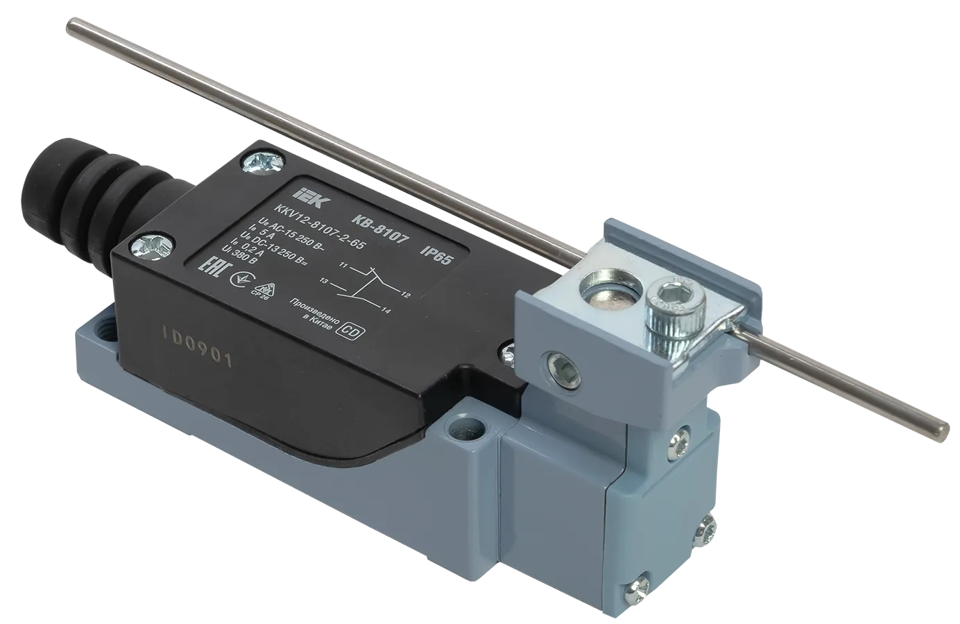 картинка Выключатель концевой КВ-8107 регулируемый стержень IP65 IEK  