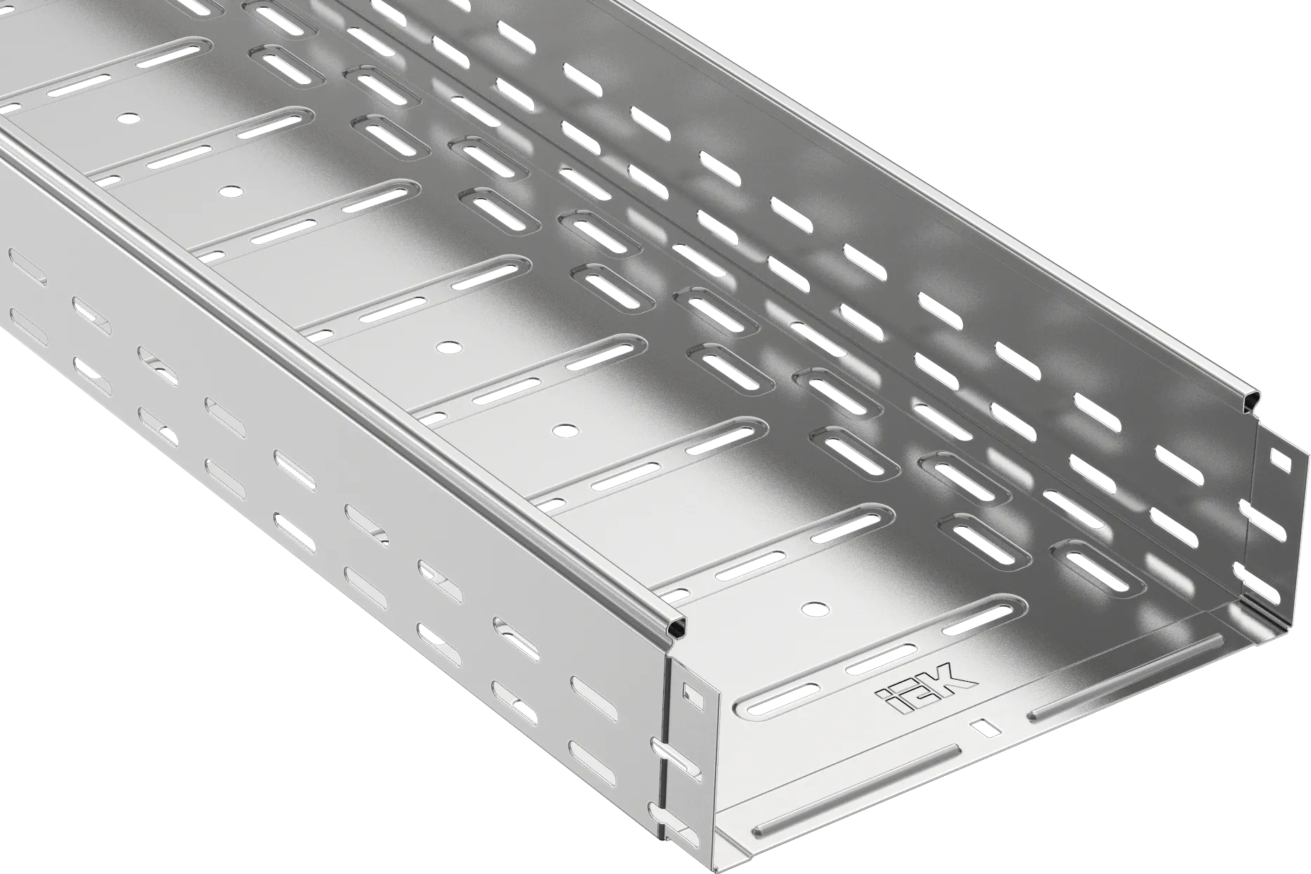 картинка ESCA Лоток перфорированный 100х400х3000 RAL 9016 IEK  