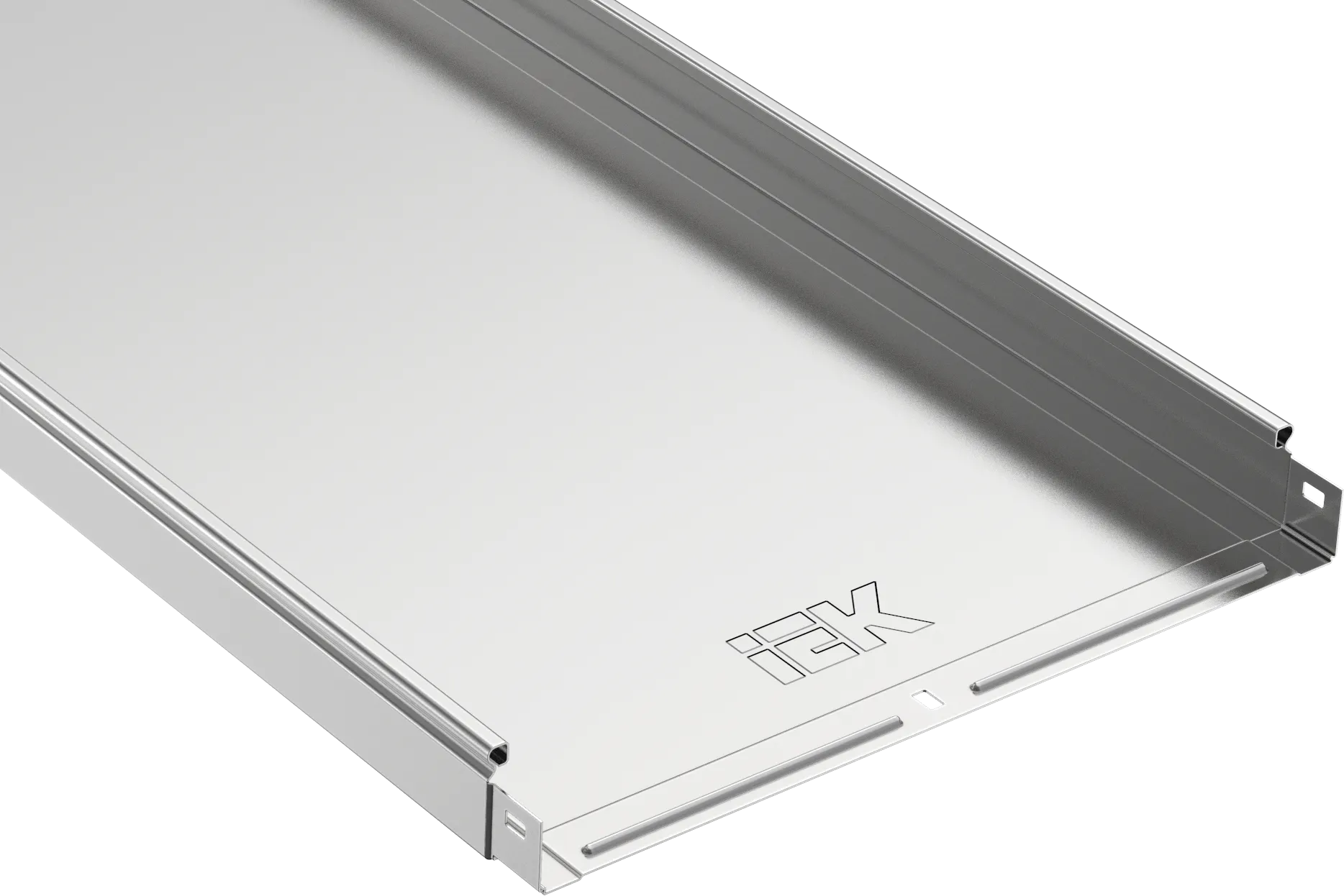 картинка ESCA Лоток неперфорированный 50х300х3000 RAL 9016 IEK  