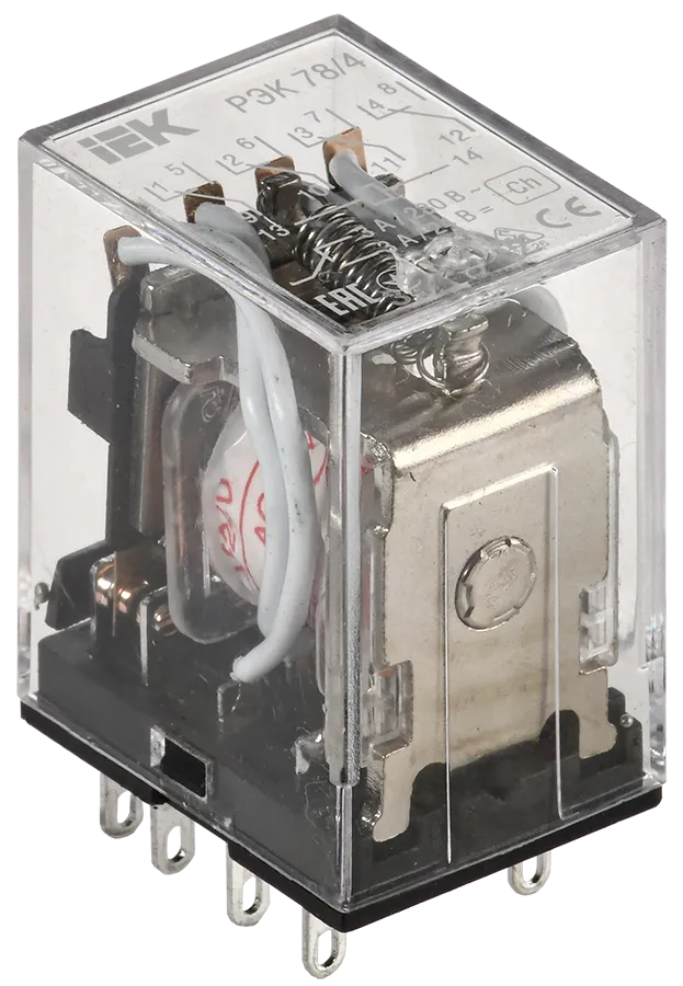 картинка Реле промежуточное РЭК78/4(MY4) 3А 24В АC IEK  