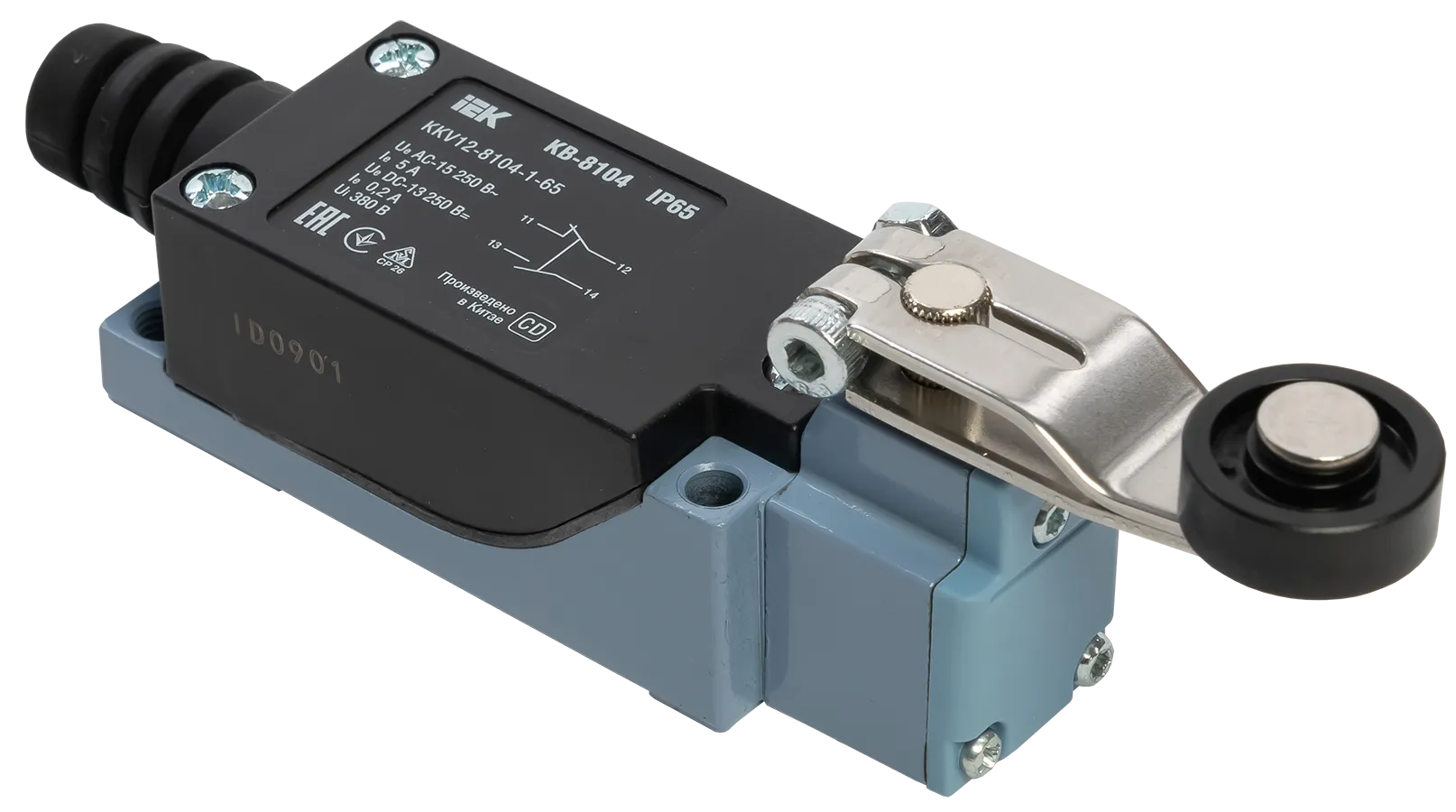 картинка Выключатель концевой КВ-8104 рычаг с роликом IP65 IEK  