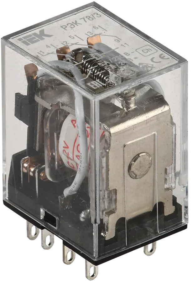 картинка Реле промежуточное РЭК78/3(MY3) 5А 12В АC IEK  