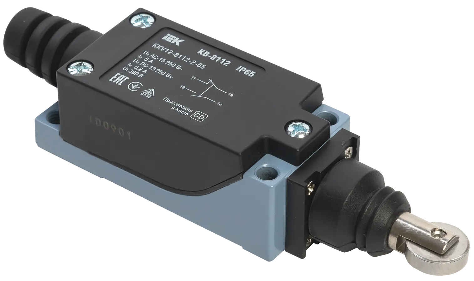 картинка Выключатель концевой КВ-8112 толкатель с роликом IP65 IEK  