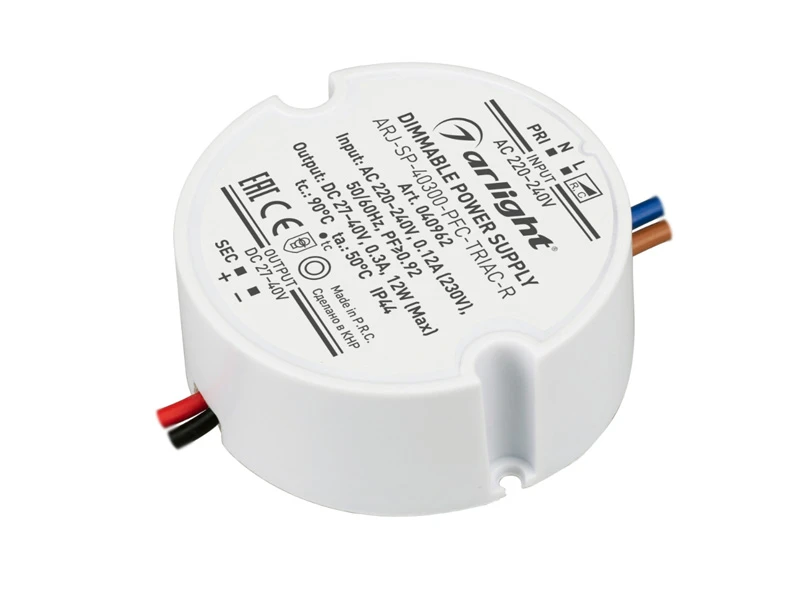 картинка Блок питания ARJ-SP-40300-PFC-TRIAC-R (12W, 27-40V, 300mA)  